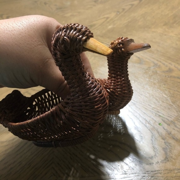 Duck wicker wood duck baskets two - Picture 4 of 12